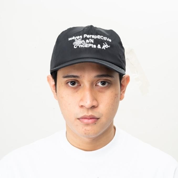 UNKL347 Topi Five Panel Warna Hitam Detail Simpel WPAC