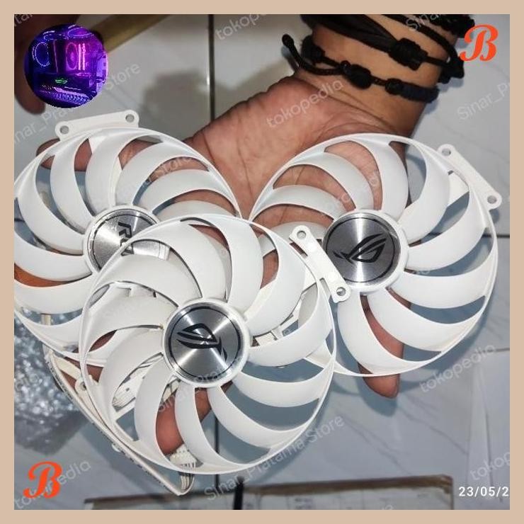 [SRP] FAN ASUS ROG STRIX RTX 3070 3080 3090 95MM 7PIN WHITE EDITION OEM