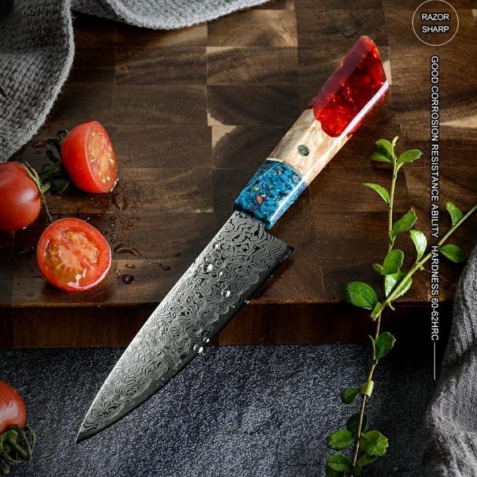 Pisau Dapur Damascus VG10 Petty Knife 140MM Utility Knife