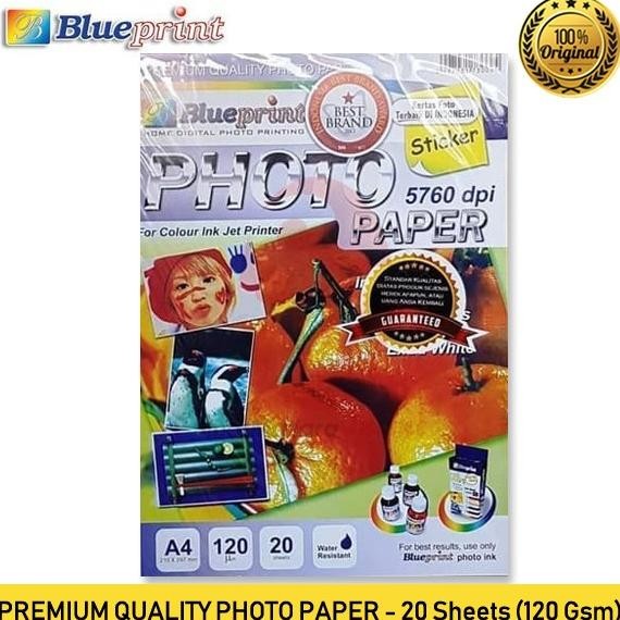 

Blueprint Glossy Stiker 20 Sheet A4 120 gsm