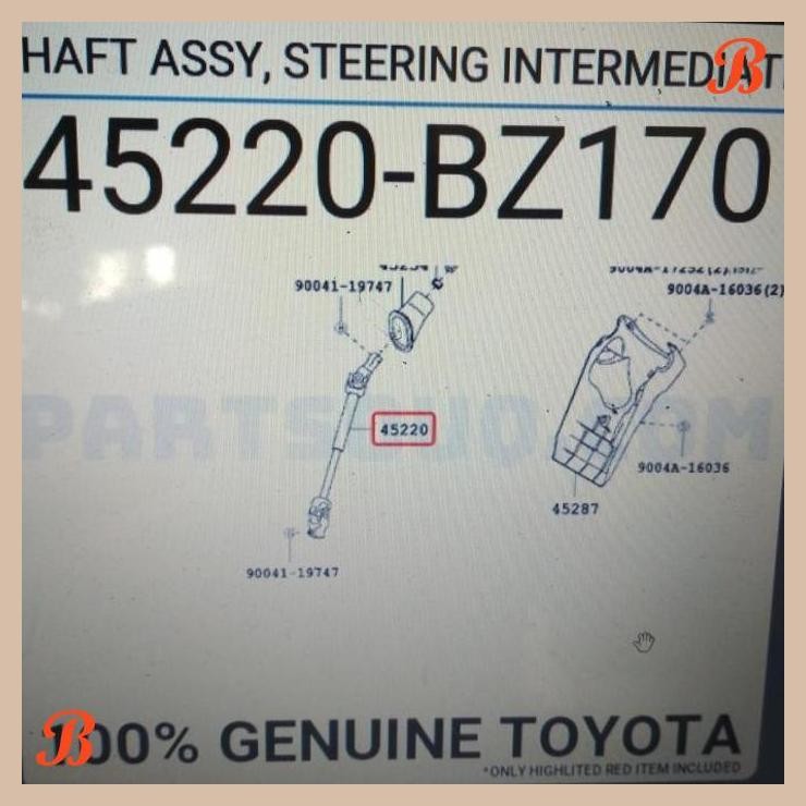 [JYM] JOINT STIR STER STERING GRAND AVANZA GREAT XENIA AVANZA VELOZ ORIGINAL 45220-BZ170 BZ171