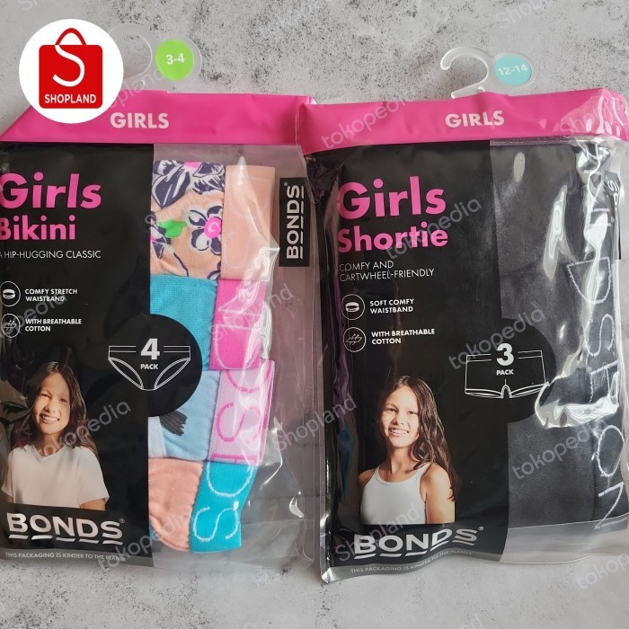 BONDS Brief underwear kids bikini undie girls boys Australia