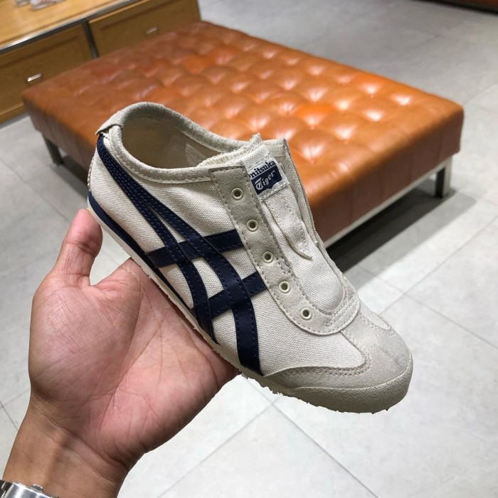 Onitsuka Tiger Slip On Kids Birch Midnight Original Authentic