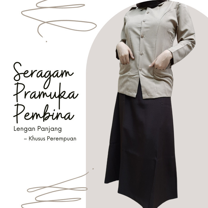 Baju/Seragam Pramuka PEMBINA (khusus Perempuan), Lgn Pjng-Bhn KATRINA