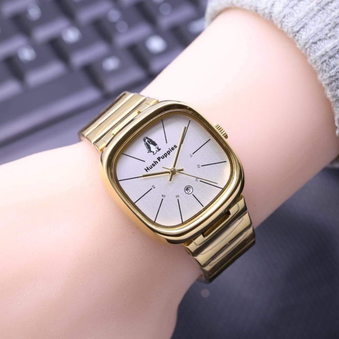 JAM TANGAN WANITA HUSH PUPPIES KOTAK RANTAI