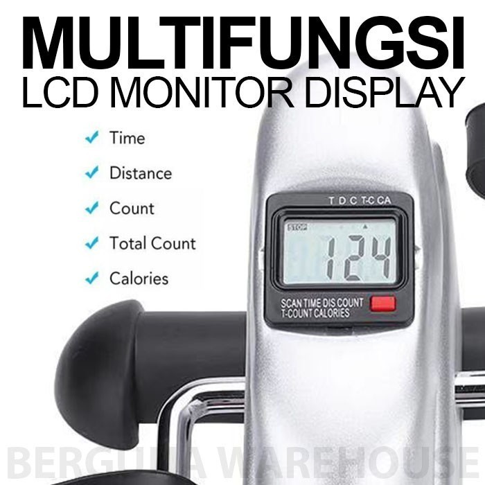 TERLARIS SEPEDA STATIS MINI STATIC BIKE TERAPI LUTUT KAKI TANGAN BICYCLE GYM MELATIH OTOT LANSIA