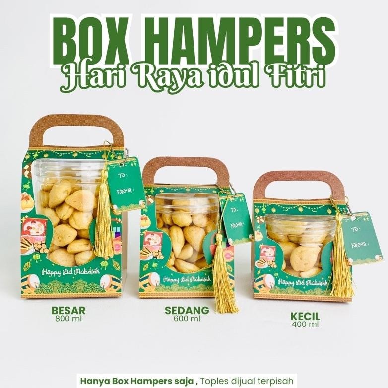 

He13 Box lebaran | Box Hampers lebaran | Kotak Hampers Box Toples 400/600/800 ml Original
