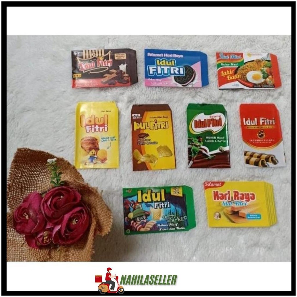 

Amplop Lebaran Motif Snack Isi 100 Lembar Motif Campur Amplop Sudah Di Lem Ukuran 7 X 15 Cm Amplop Lebaran Viral Cod