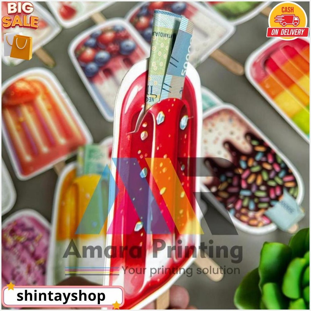 

(5Pcs) Model Baru Amplop Lebaran Ice Cream Series 2025 / Agpau Thr Unik / Amplop Lebaran. Idul Fitri 2025 / Amplop Ice Cream / Es Krim Viral Original Produk