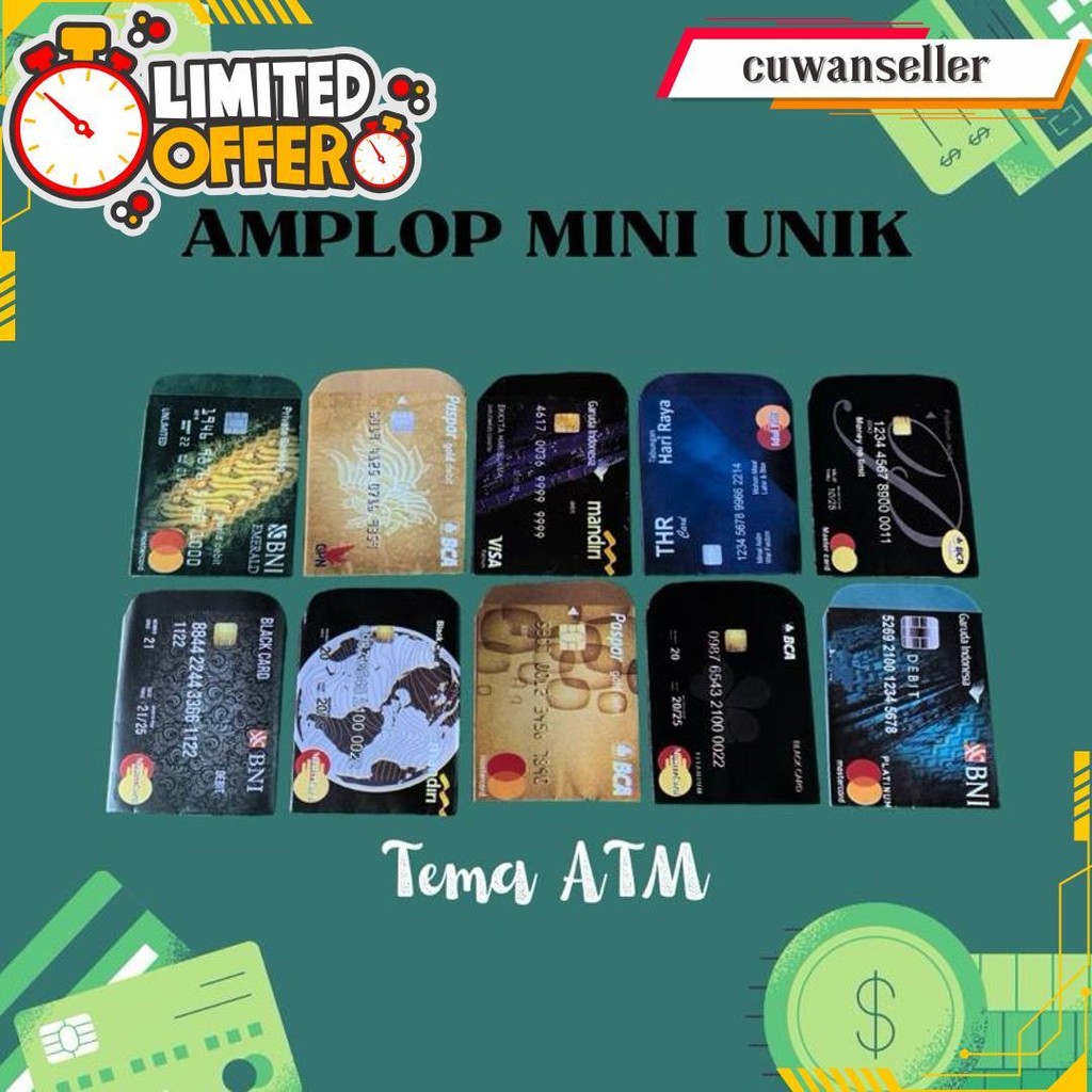 

(Paket Usaha Lebih Murah) 100Pcs Amplop Lebaran Mini Atm/ Resto/ Muslim / Mobile Legend / Aesthetic Siap Pakai/ Siap Gratis Ongkir