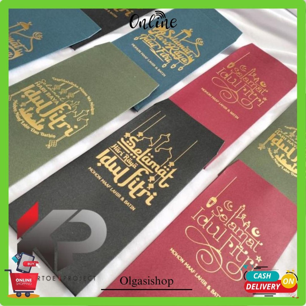 

Amplop Idul Fitri Premium Uang Tanpa Lipat Ukuran 7,5 X 16 Cm / Amplop Lebaran Premium Bisa Cod
