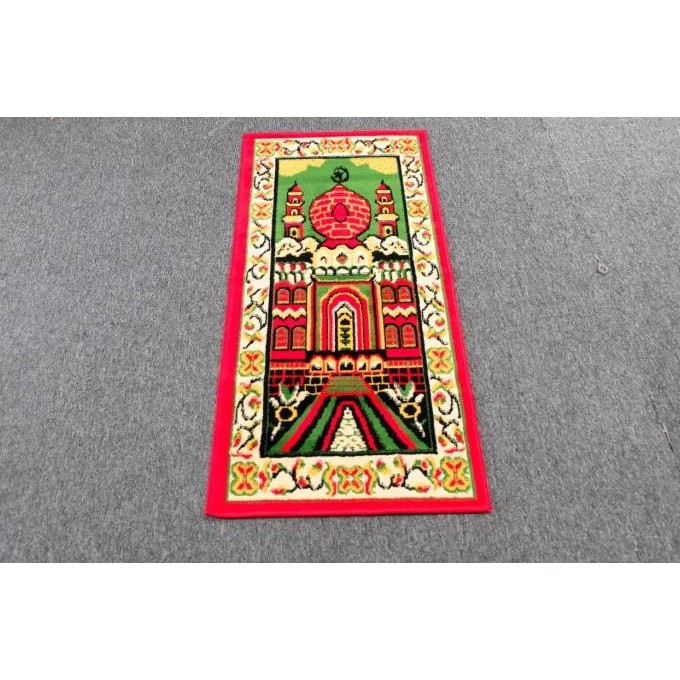 Spesial Sajadah Imam Satuan Murah Chili Red Bulu Tebal