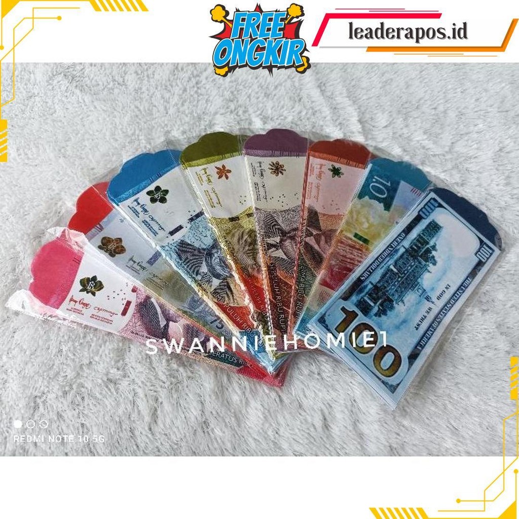 

10 Pcs Amplop Lebaran Panjang Jumbo Besar Uang Tanpa Dilipat 2025 Artpaper Glossy Gratis Ongkir