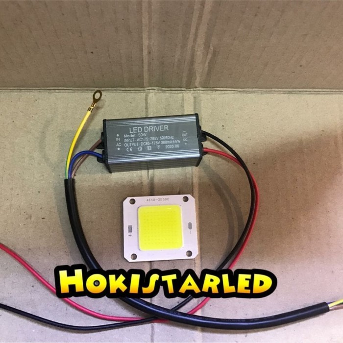 Trafo Driver Led Sorot Tembak Led 50W 50Watt + Mata Chip 50 W 50 Watt