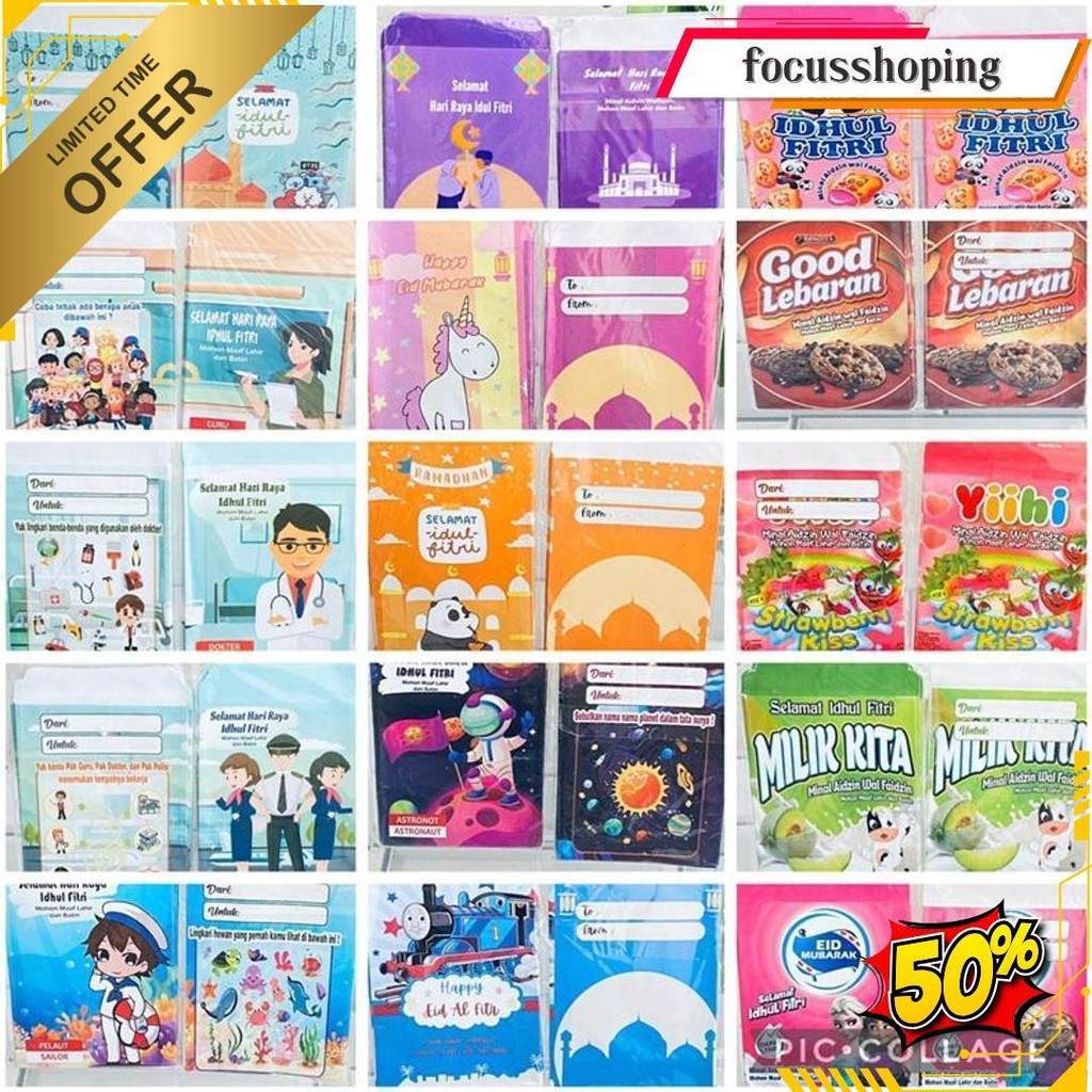 

Delunashop Amplop Lebaran Kecil Ukuran 5,5 X 8Cm Karakter Lucu Animasi / Amplop Lebaran Snack(1 Pack 10 Pcs Dengan Motif Gambar Sama) 2025 Terlaris