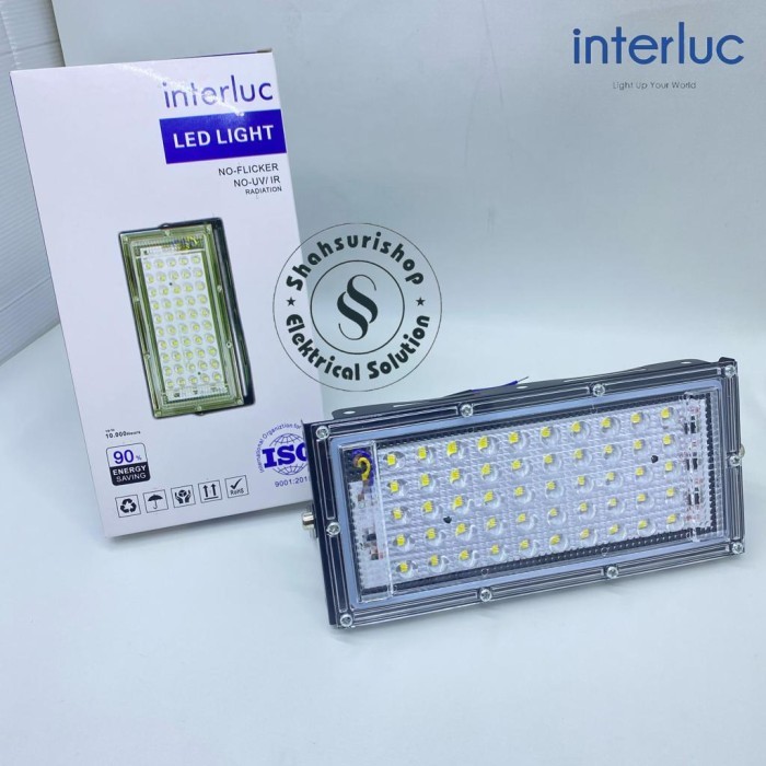 Interluc Led Light 50W 50 Watt Lampu Sorot Mini Murah No Flicker No Uv