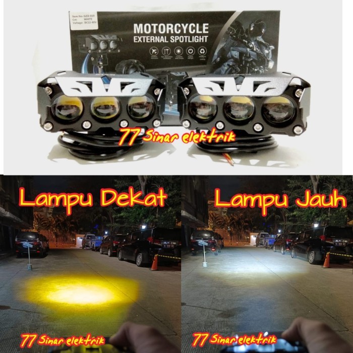 Lampu Tembak Laser 3 Mata Lampu Sorot Laser D2 Myth Terdapat Kipas