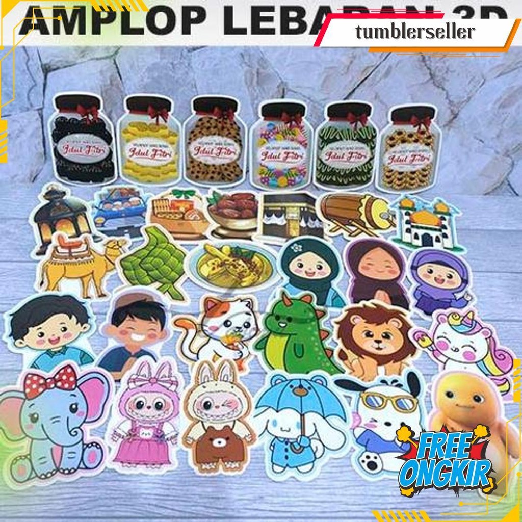 

(Isi 5Pcs) Amplop Lebaran 3D 2025 Premium Cod