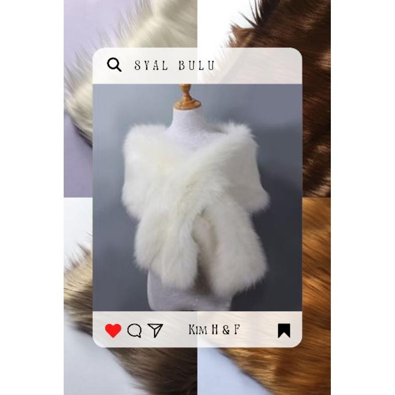 Syal Bulu Korea / Selendang Bulu / Syal Scraft Bulu Korea