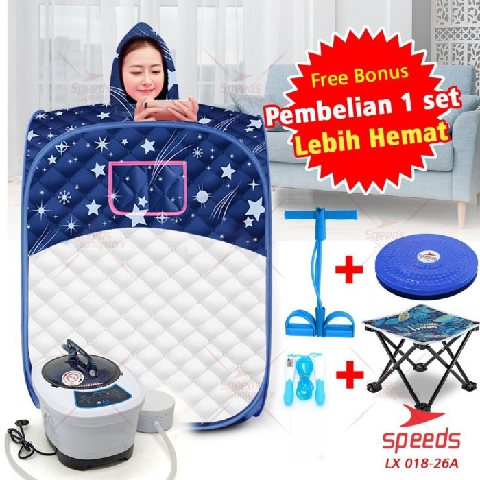 SPEEDS Steam Sauna Portable Sauna Portable Alat Pelangsing Tubuh Alat
