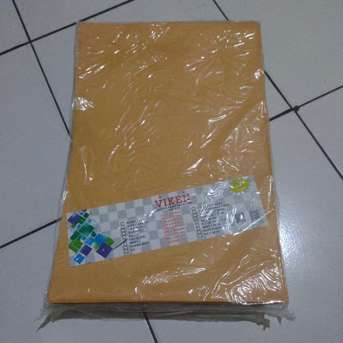 

amplop coklat folio F4 (240345mm) 1 pack isi 100 pcs / lembar