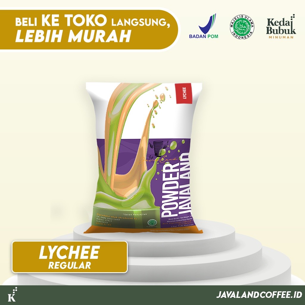 

Javaland Bubuk Minuman Rasa Lychee / Leci 1Kg - Regular Plain | Bubble Powder Drink Boba