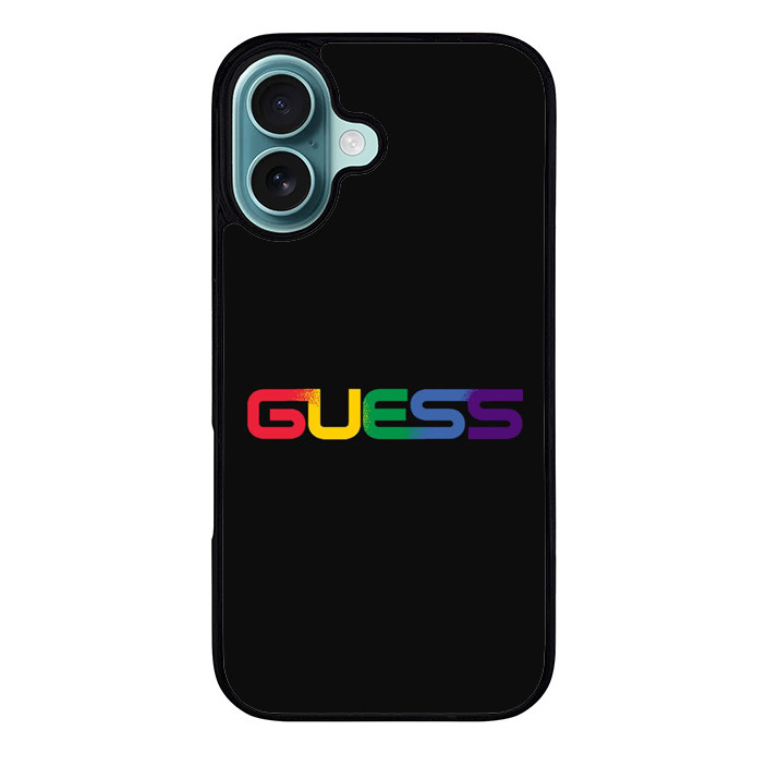 Case Casing iPhone 16 15 14 13 12 11 Pro Max Plus Mini Guess Teks NA00295