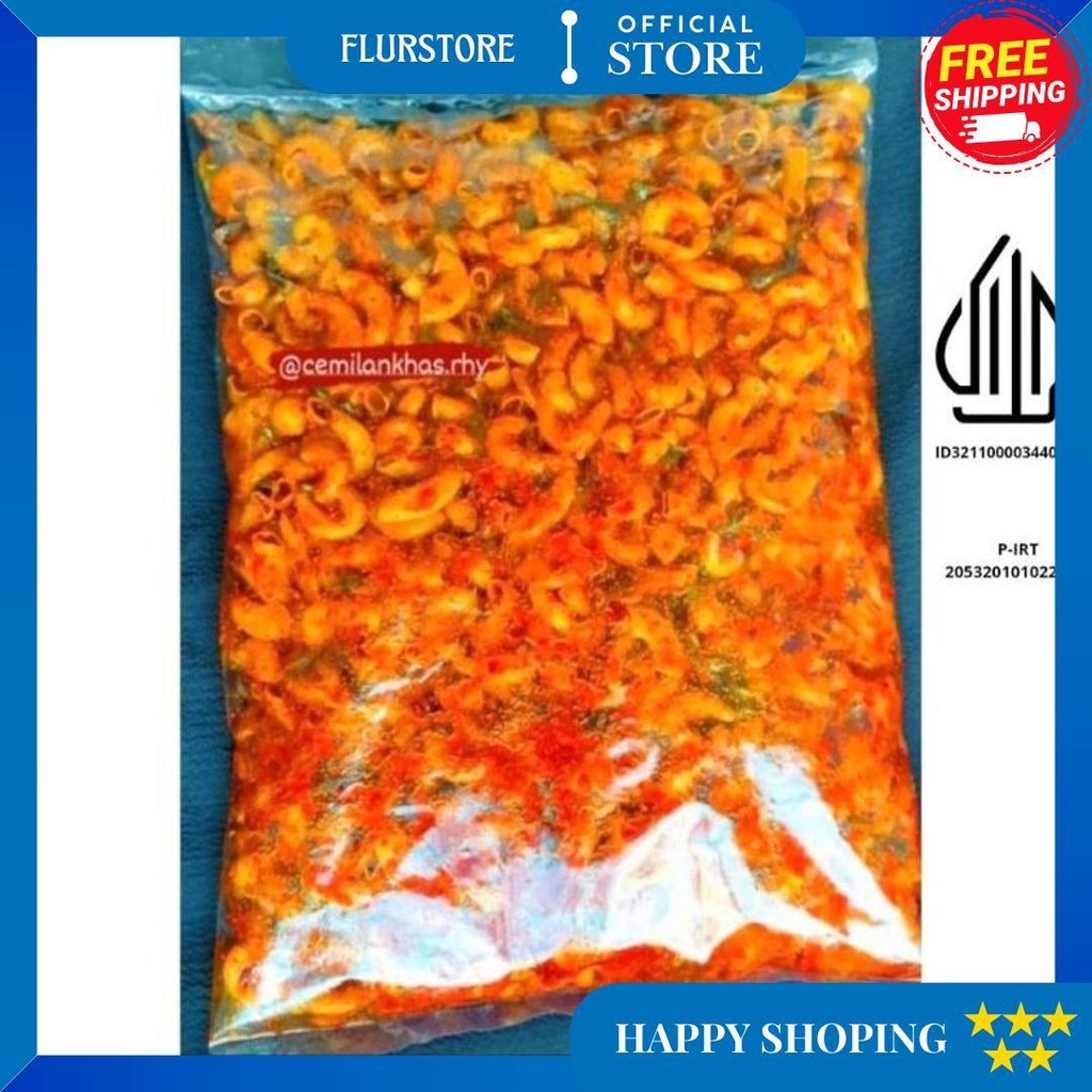

Cod Makaroni Bantet 500Gr / Kencur Extra Daun Jeruk / Snack / Cemilan Pedas / Snack Kiloan D Gratis Ongkir