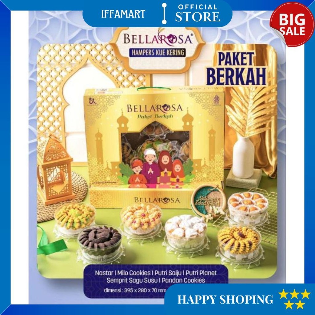 

Hampers Paket Cookies Kue Kering Cemilan Lebaran Hari Raya Idul Fitri Adha Bellarosa Paket Berkah D Promo Puncak