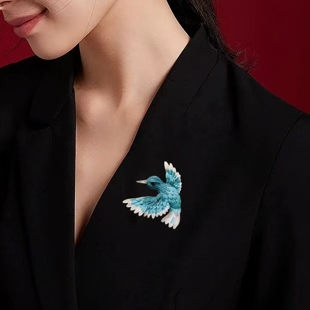 Desain Kreatif Bros Burung/Pin Kerah Jas Elegan Aksesori Indah