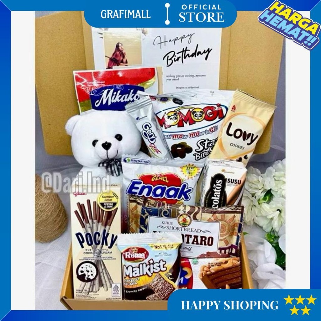 

Snack Box Kado Ulang Tahun / Hampers Snack Murah / Buket Snack / Buket Jajan / Kado Ulang Tahun / Hadiah Ulang Tahun / Hadiah Valentine / Kado Valentine / Kado Anniversary / Hadiah Anniversary / Hadiah Birthday / Hampers Cewek / Kado Natal D Sale