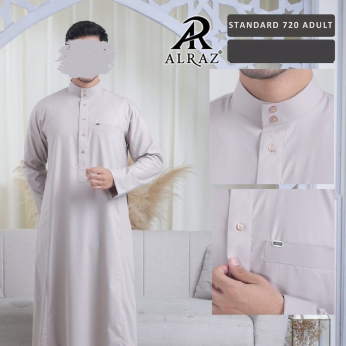 Jubah Alraz Polos Al Raz Non Manset