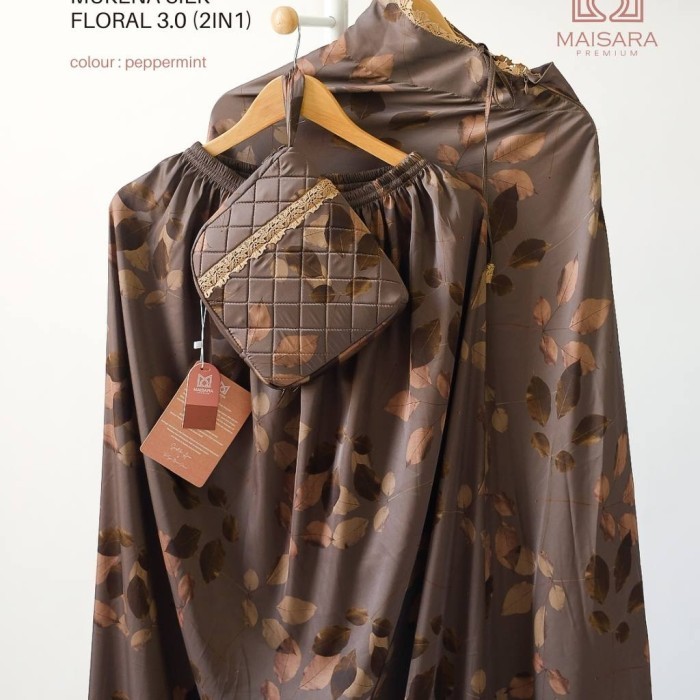 Mukena Dewasa Silk Floral Series 3.0 (2in1) Maisara Premium