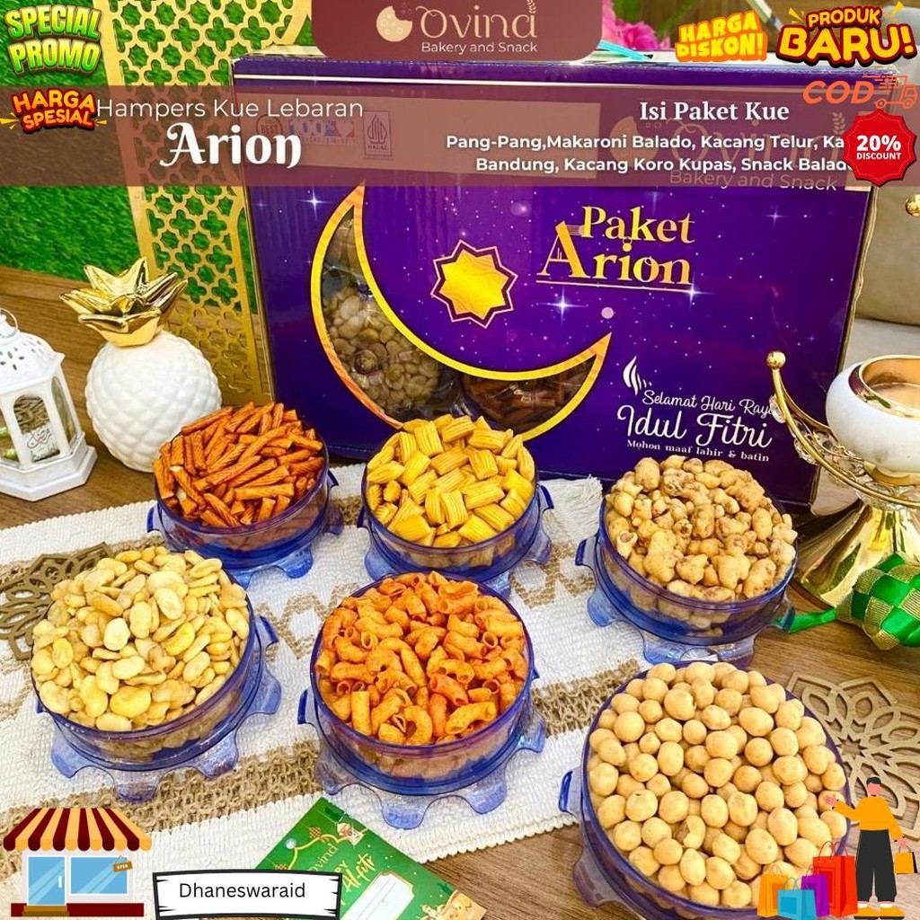 

Ovina Paket Kue Arion / Paket Kue Kacang Arion Hampers Lebaran Idul Fitri 2025 D Gratis Ongkir