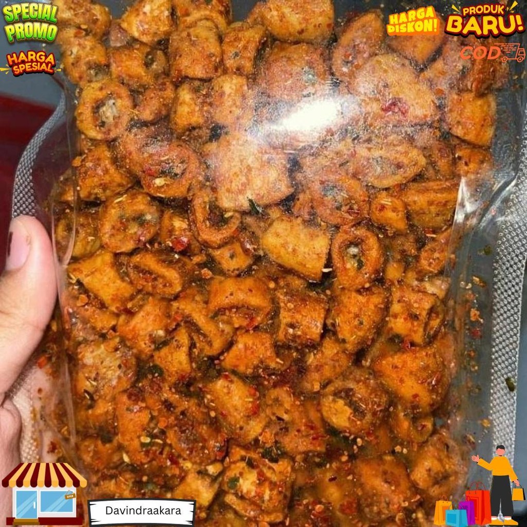 

500 Gr Sotong Goreng Renyah Gurih Pedas Daun Jeruk Food Kering D Sale