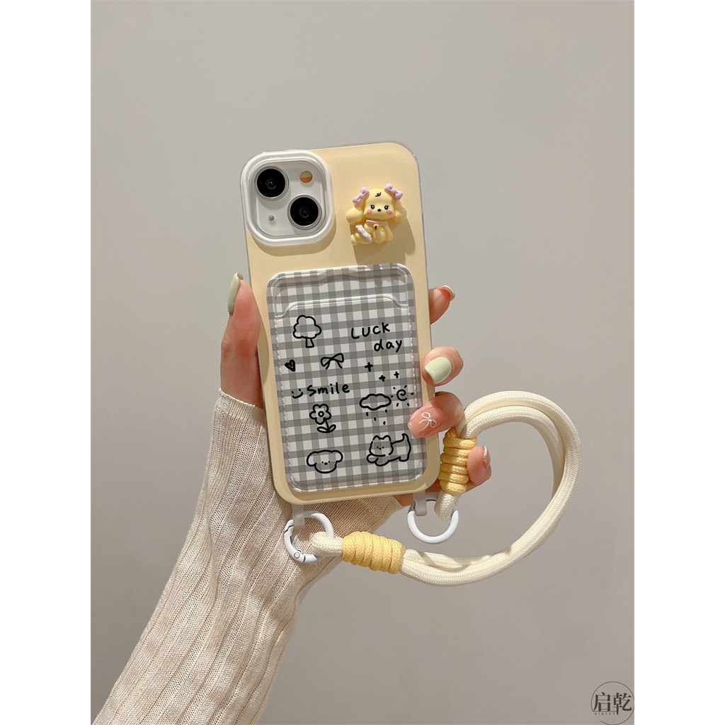 Fancy Kotak-Kotak Anjing Casing Hp Iphone 16E16 Pro Max 13 Pro Max 11 Pro Max 15 Pro Max 8 Plus 15 P