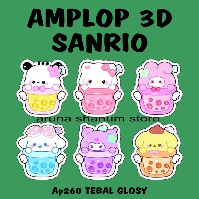 

60 PCS Amplop Lebaran CupCake Sanrio 3D Viral Terbaru 2025/Amplop Unik Kekinian DEL