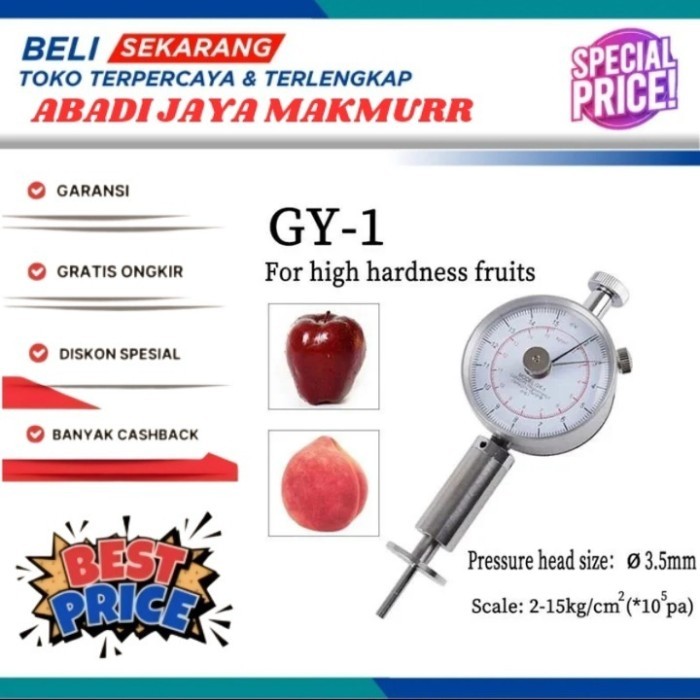 

GY-1 Alat uji kekerasan buah fruit penetrometer