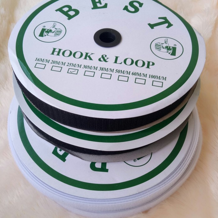 

Velcro warna Hitam dan putih/ Perekat 1roll uk 2,5cm (1inch)