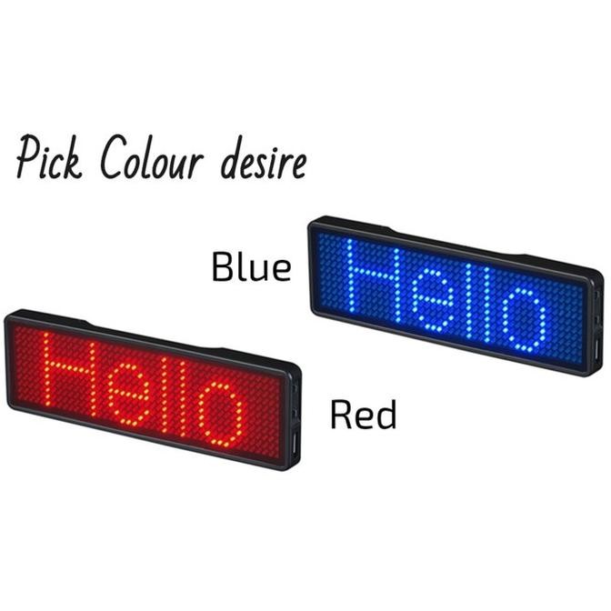 

PROMO / LED Name Badge / Name Tag Running Text support Bluetooth and USB PC Non COD