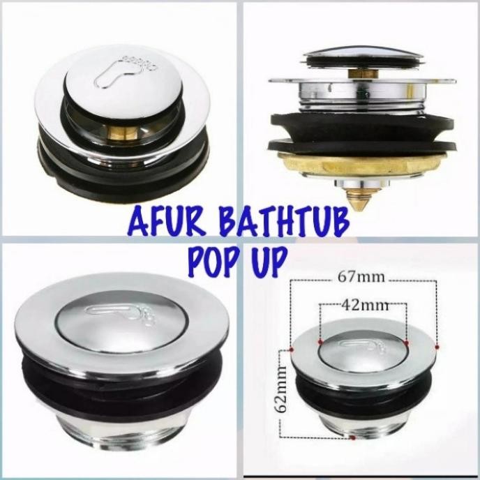KEPALA AFUR BATHTUB INJAK/ AFUR BATHTUB KUNINGAN
