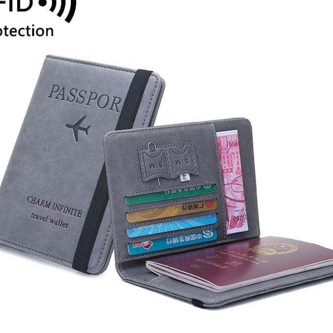Dompet Cover Papor Ulit Paport Travel Wallet Rfid Protection J221