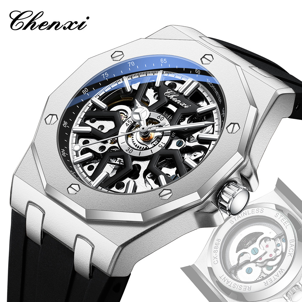 ADS CHENXI Men Mechanical Watches Automatic Movement Luxury Brands Tourbillon Sports Watches Men Wat