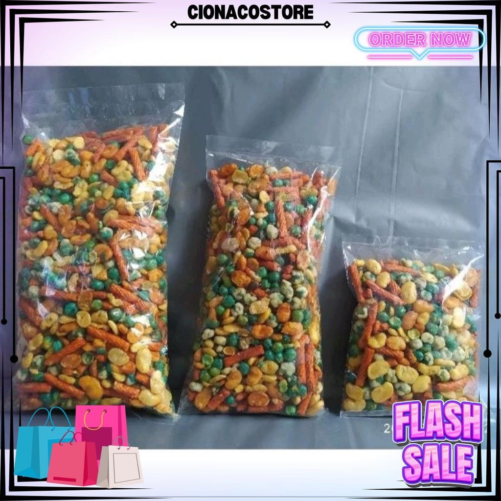 

Kacang Campur Mix / Kacang Batam / Kacang Mix / Gurih Enak Kacang Jaipong Kuker Hempers Parcel Kue Lebaran Kue Kering D Promo 3.3