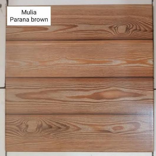 Keramik Mulia 40x40 Parana Brown Motif Lantai Kayu Parquet KW 1 GOL