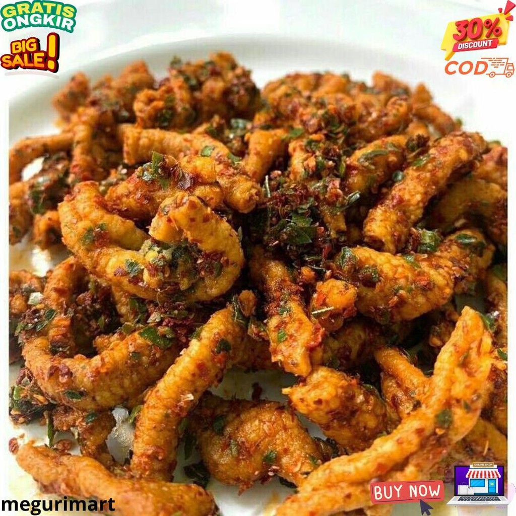 

Keripik Usus Pedas Cikruh / Pedas Bumbu Basah Daun Jeruk / Pedas Daun Jeruk 500 Gr D Terlaris