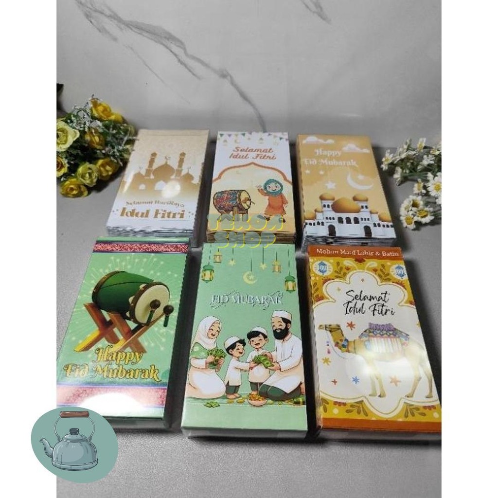 

Amplop Lebaran Idul Fitri Ukuran Besar 7,5 X 16 Cm (1 Pack 50Lembar ) Uang Tanpa Di Lipat Kemasan Mika Karakter Islamik Kualitas Impor Murah