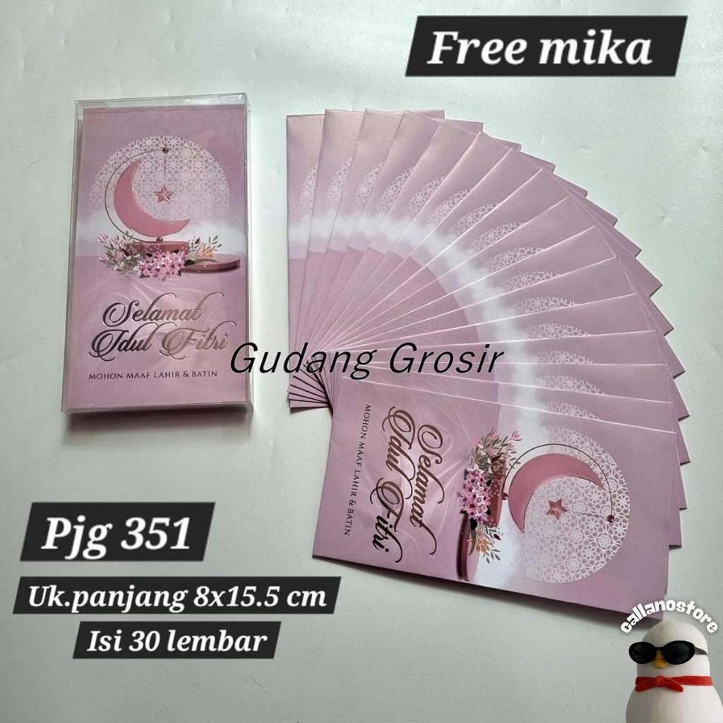 

Angpao Amplop Lebaran Idul Fitri Jumbo Panjang Kotak Mika Isi 50 Premium Murah Ready Stock Murah
