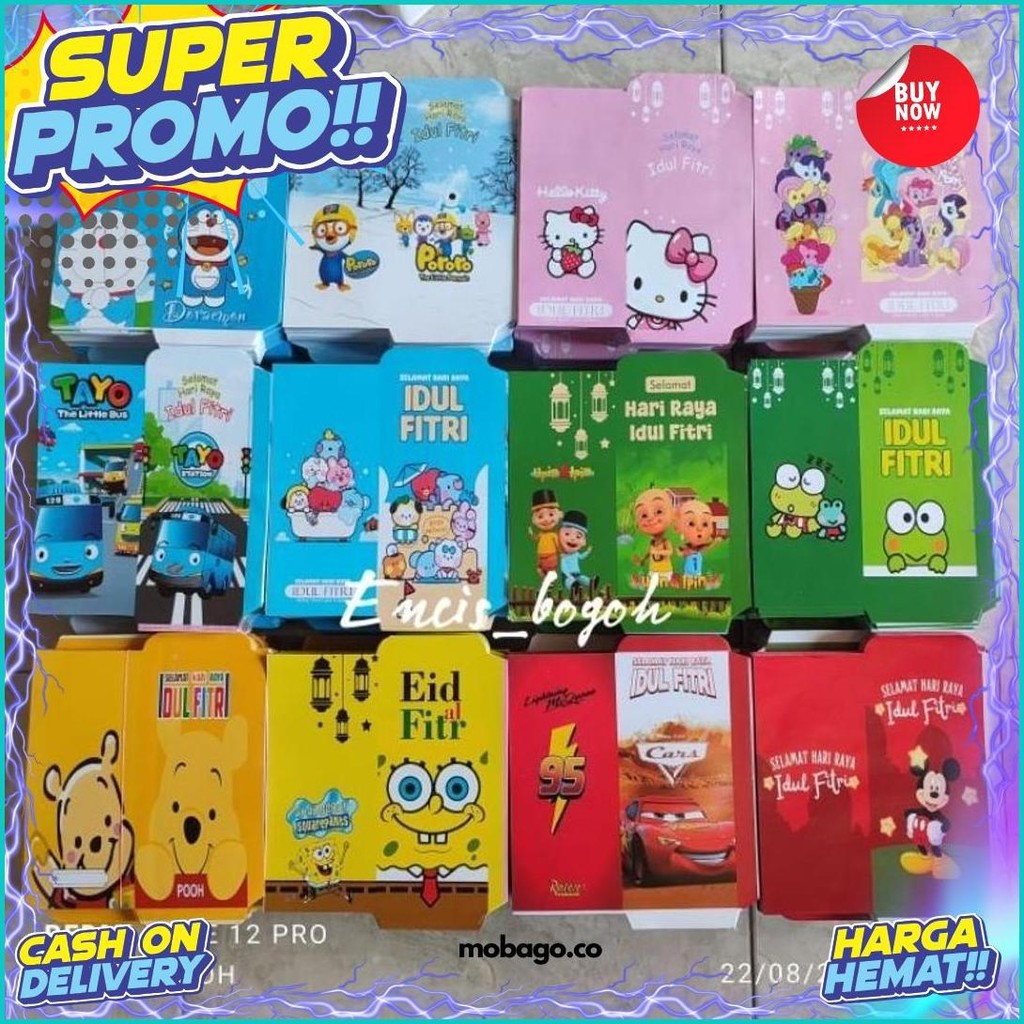 

1000 Lembar Amplop Lebaran Tema Karakter Uk Jumbo/ Panjang Promo