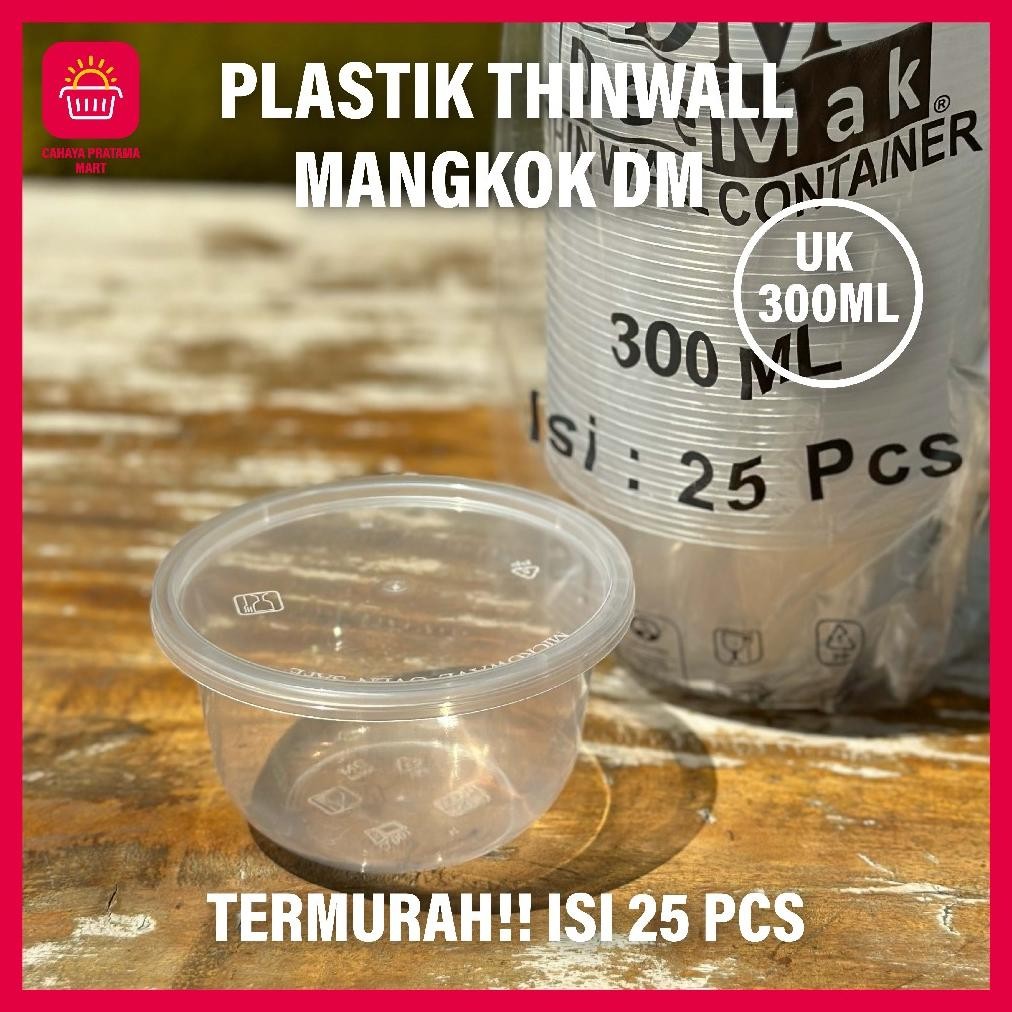 fx-76 THINWALL MANGKOK ISI 25 PCS MANGKUK PLASTIK BULAT DATAR Thinwall Bowl Round DM LIBRA  mangkok 